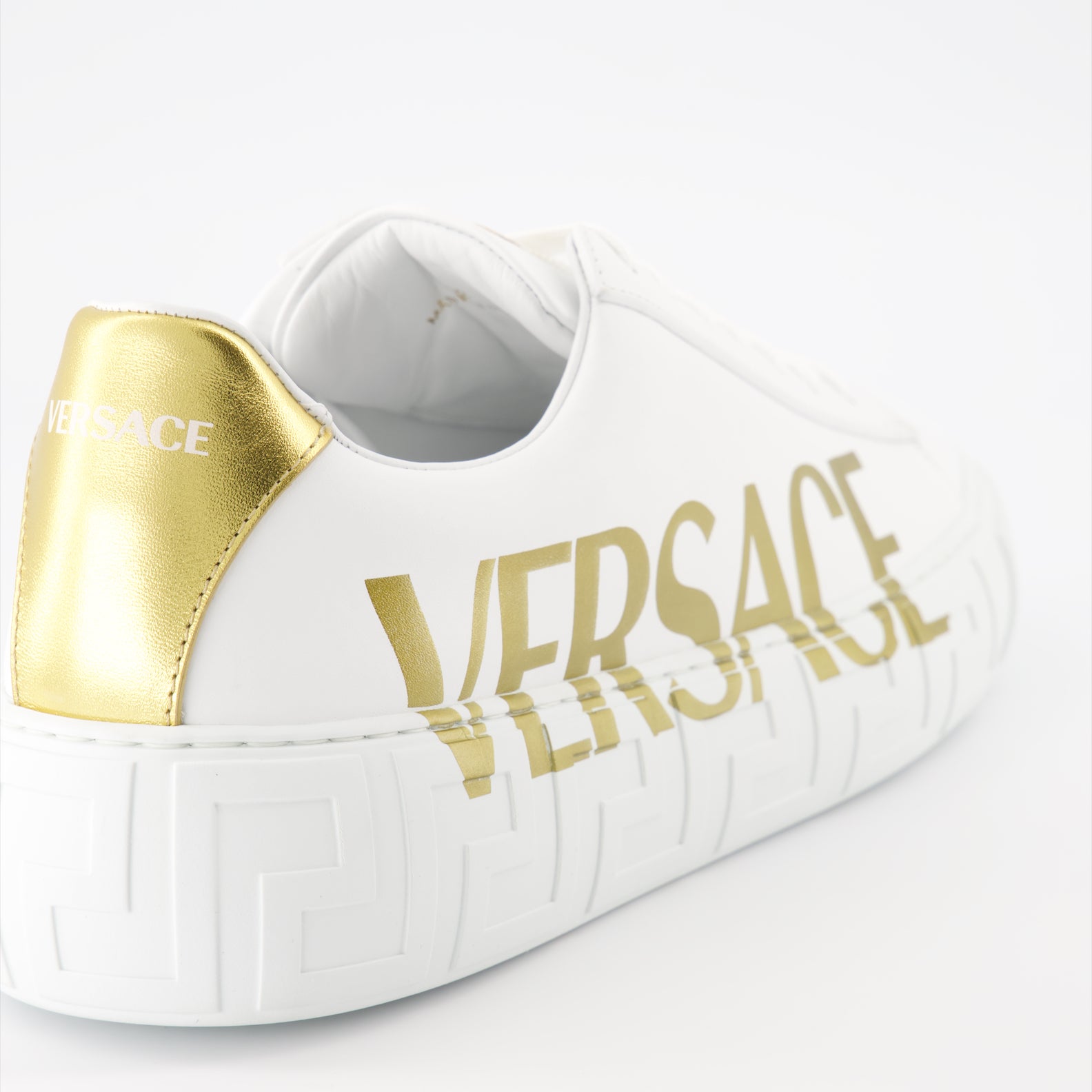Baskets Baskets à logo Greca Versace Blanc Homme
