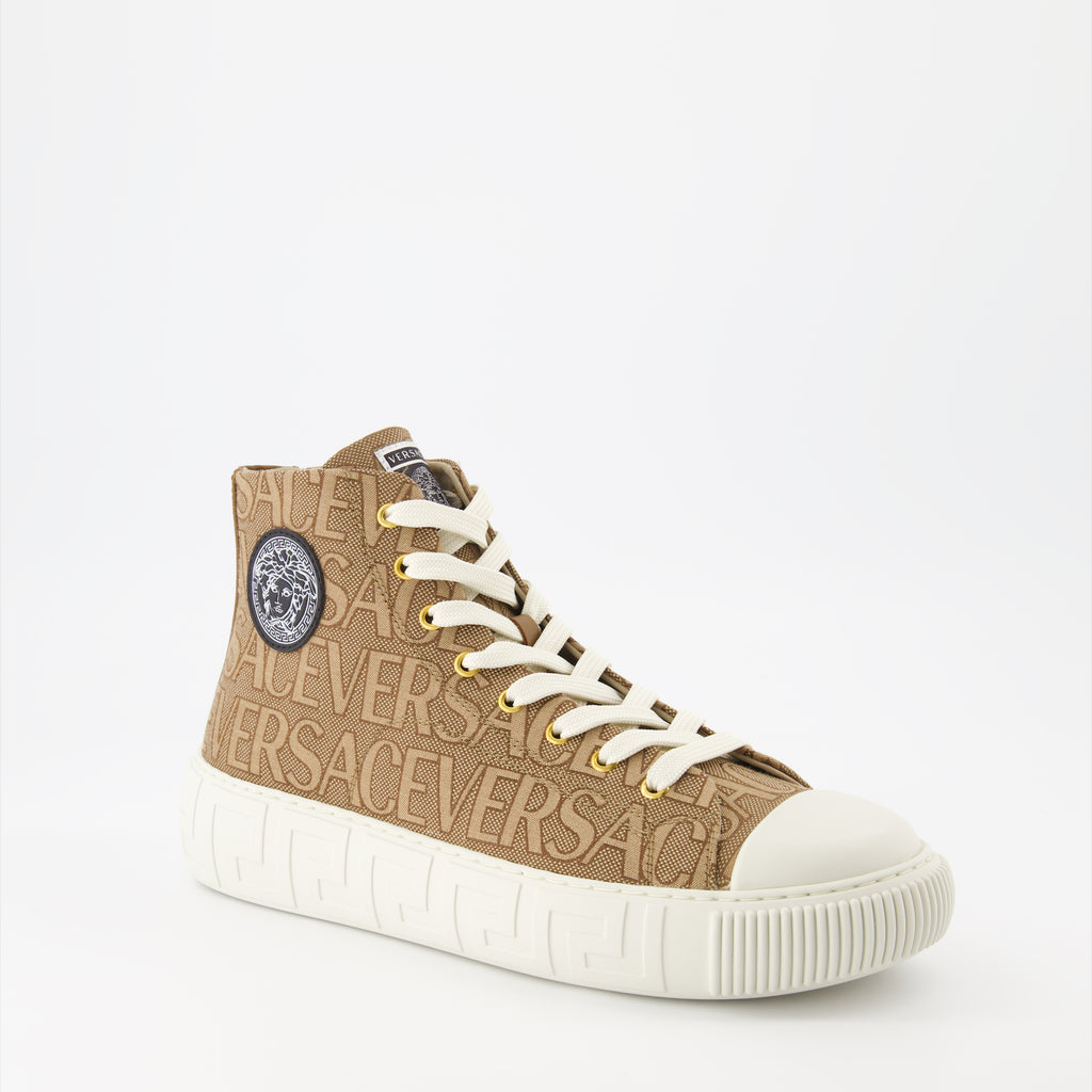 Sneaker Baskets monogrammées Versace Marrón Homme