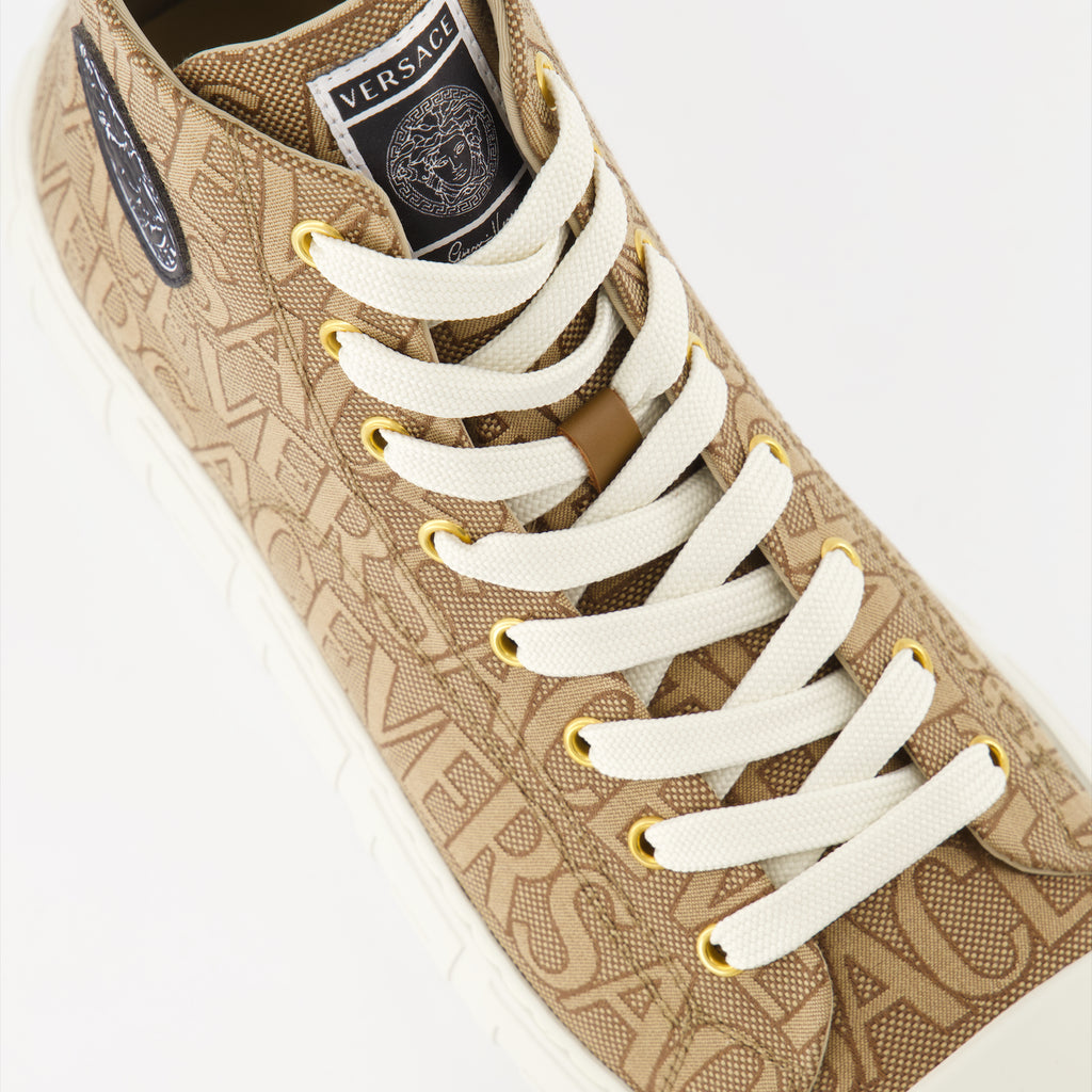 Sneaker Baskets monogrammées Versace Marrón Homme