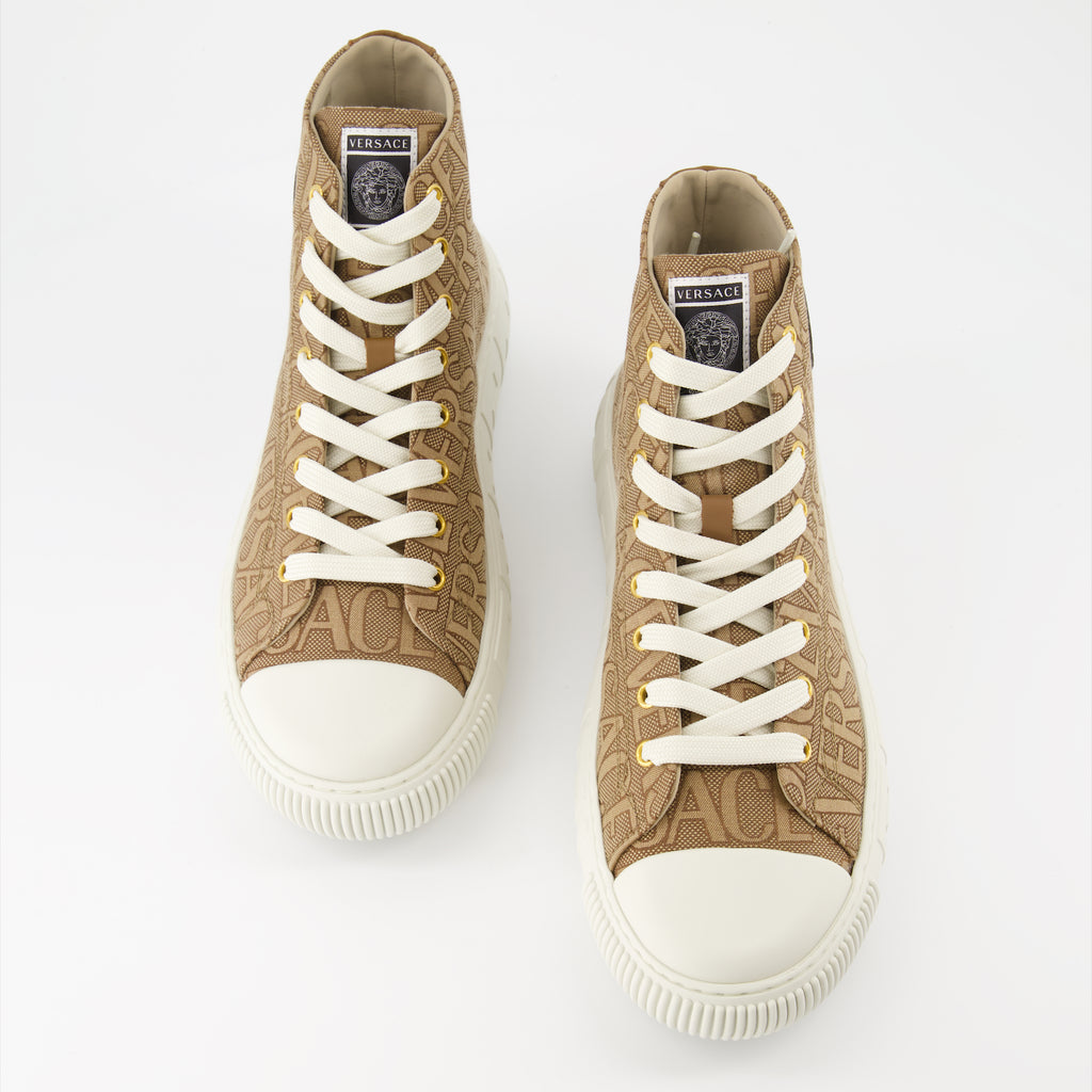 Sneaker Baskets monogrammées Versace Marrón Homme