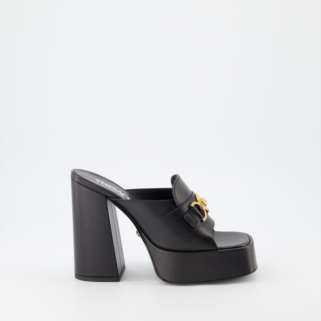 Open shoes Medusa 95' platform mules Versace Black Women