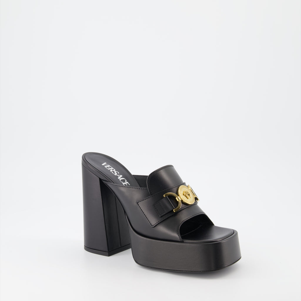 Open shoes Medusa 95' platform mules Versace Black Women