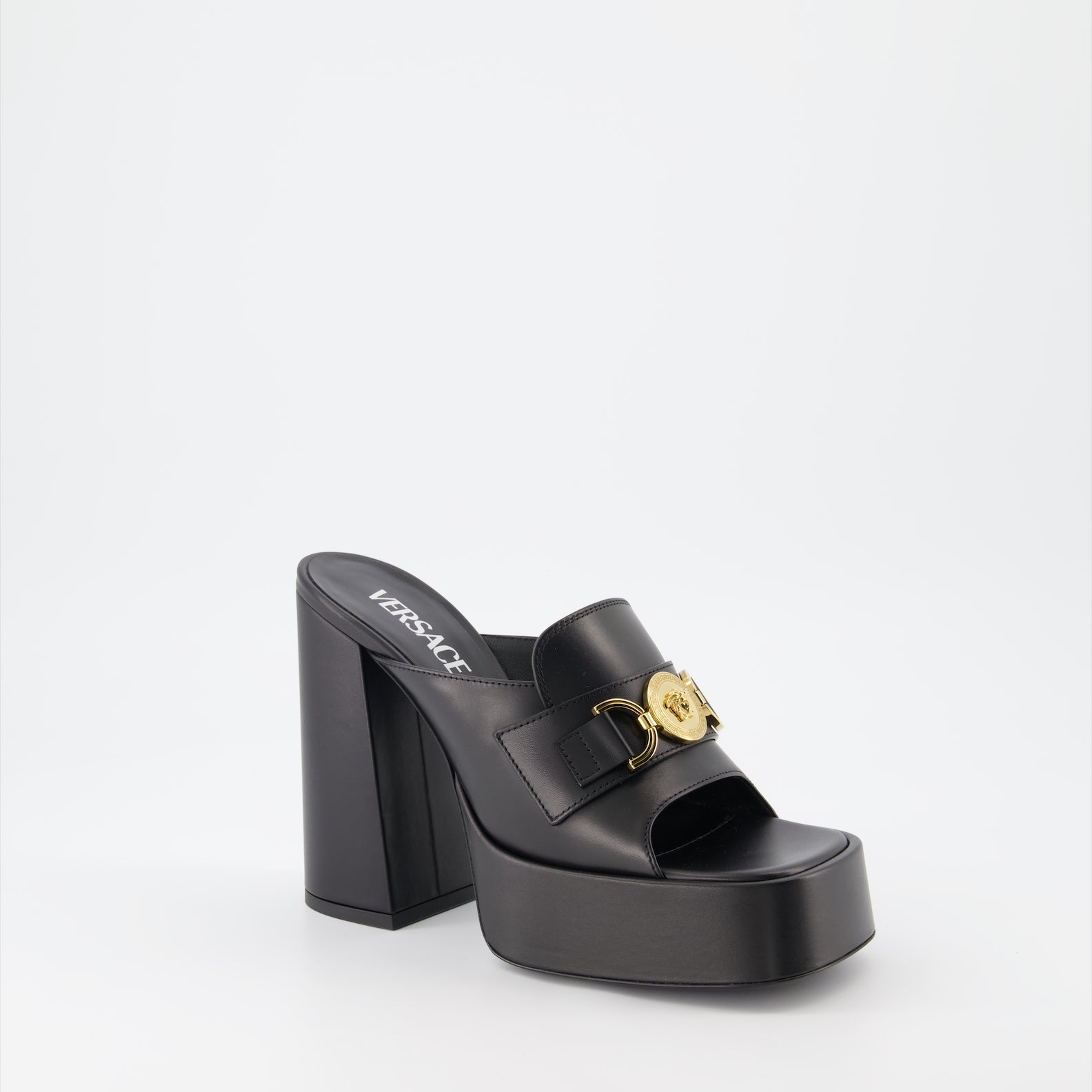 Open shoes Medusa 95' platform mules Versace Black Women