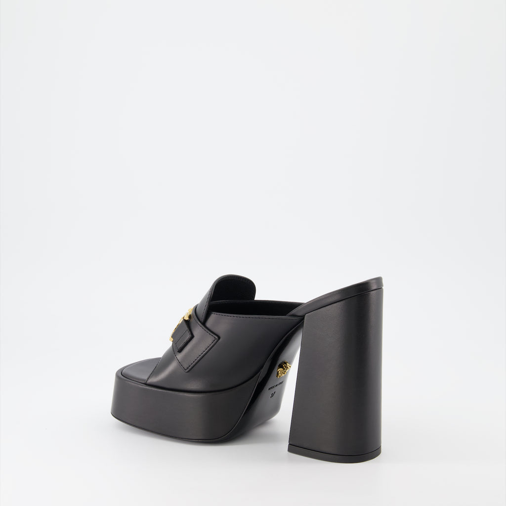 Open shoes Medusa 95' platform mules Versace Black Women