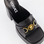 Open shoes Medusa 95' platform mules Versace Black Women