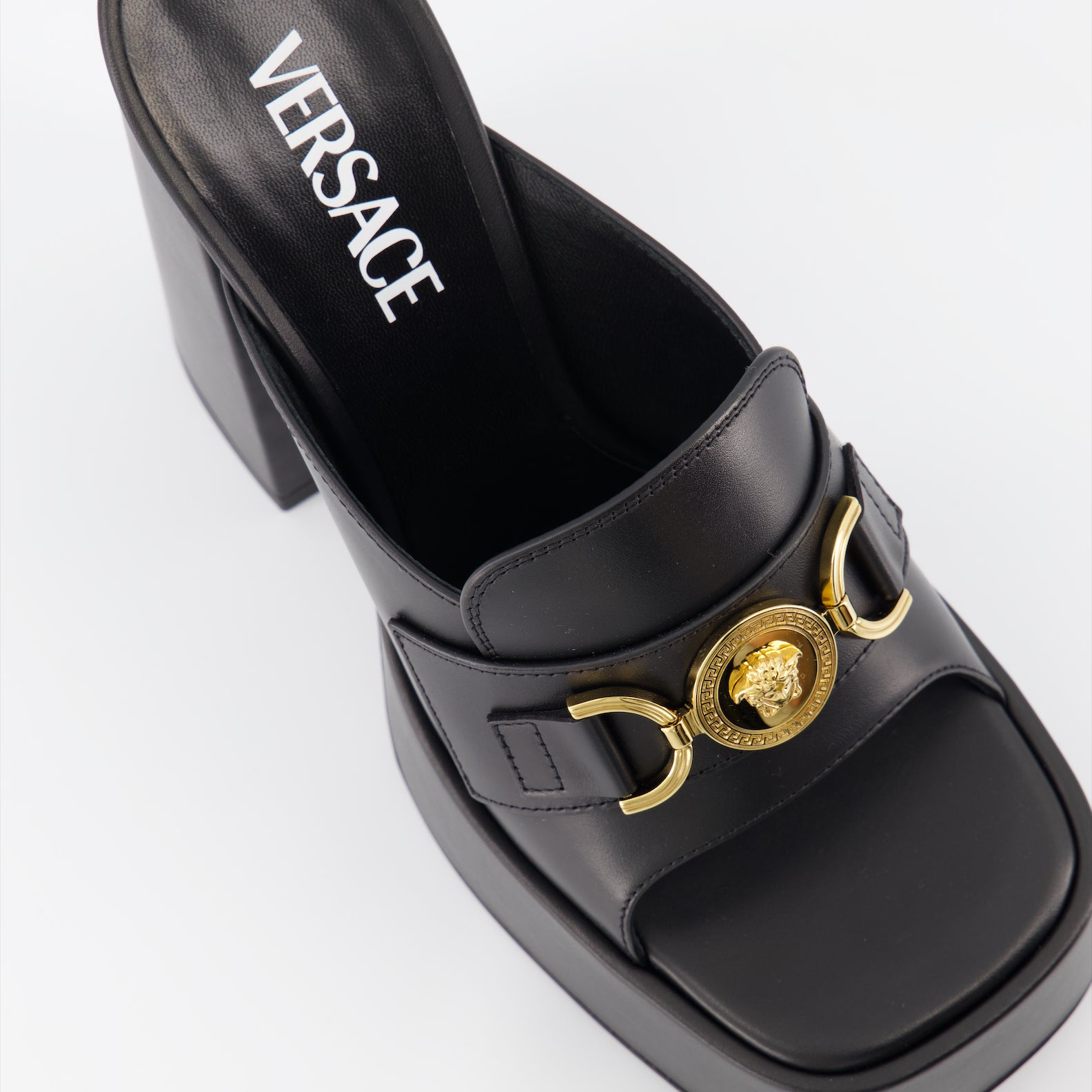 Open shoes Medusa 95' platform mules Versace Black Women