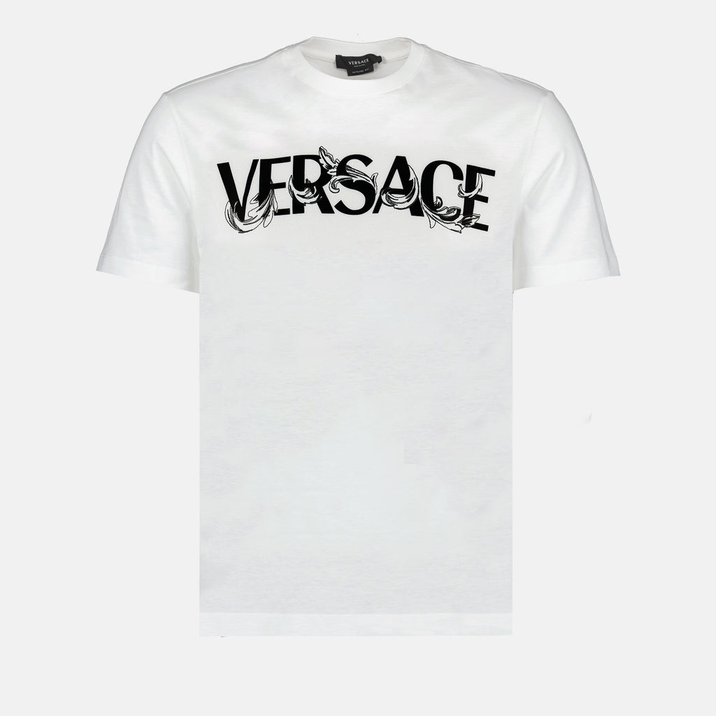 Camisetas T-shirt Barocco Silhouette Versace Blanco Homme