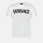 Camisetas T-shirt Barocco Silhouette Versace Blanco Homme