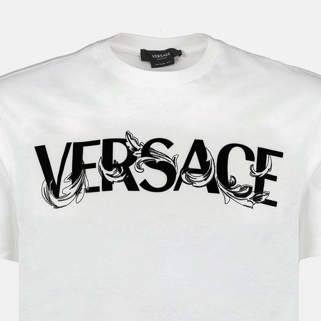 Camisetas T-shirt Barocco Silhouette Versace Blanco Homme