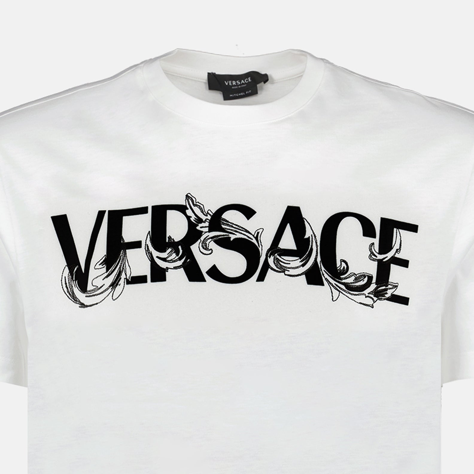 Camisetas T-shirt Barocco Silhouette Versace Blanco Homme