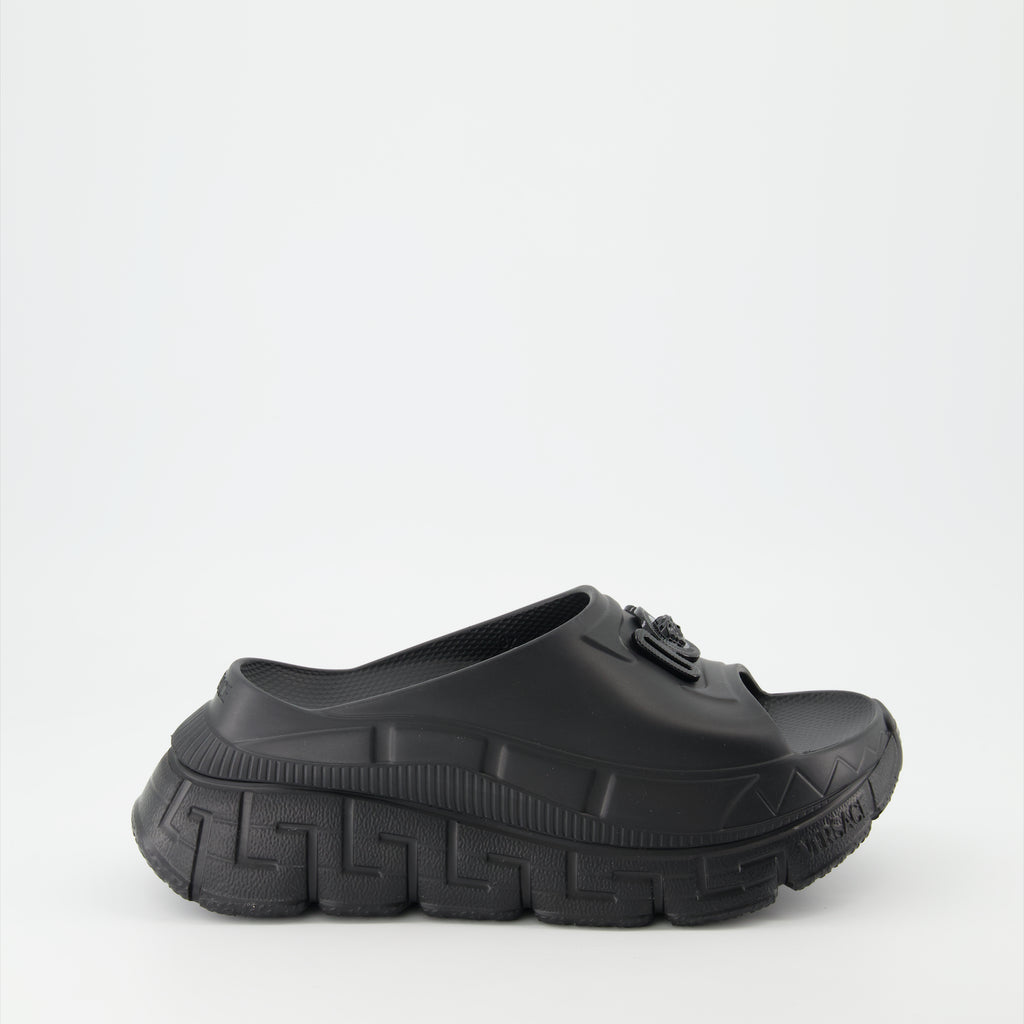 Offene schuhe Claquettes Medusa '95 Versace Schwarz Femme