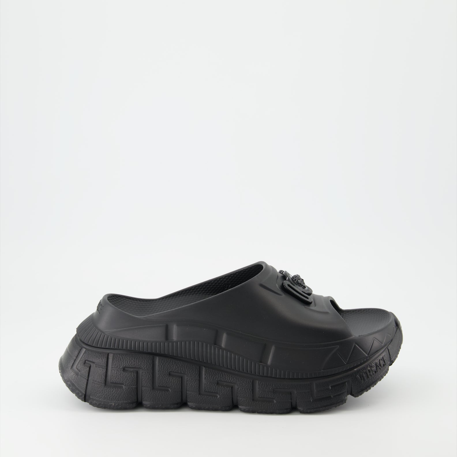 オープントゥシューズ メデューサ '95 スライド Versace 黒 女性