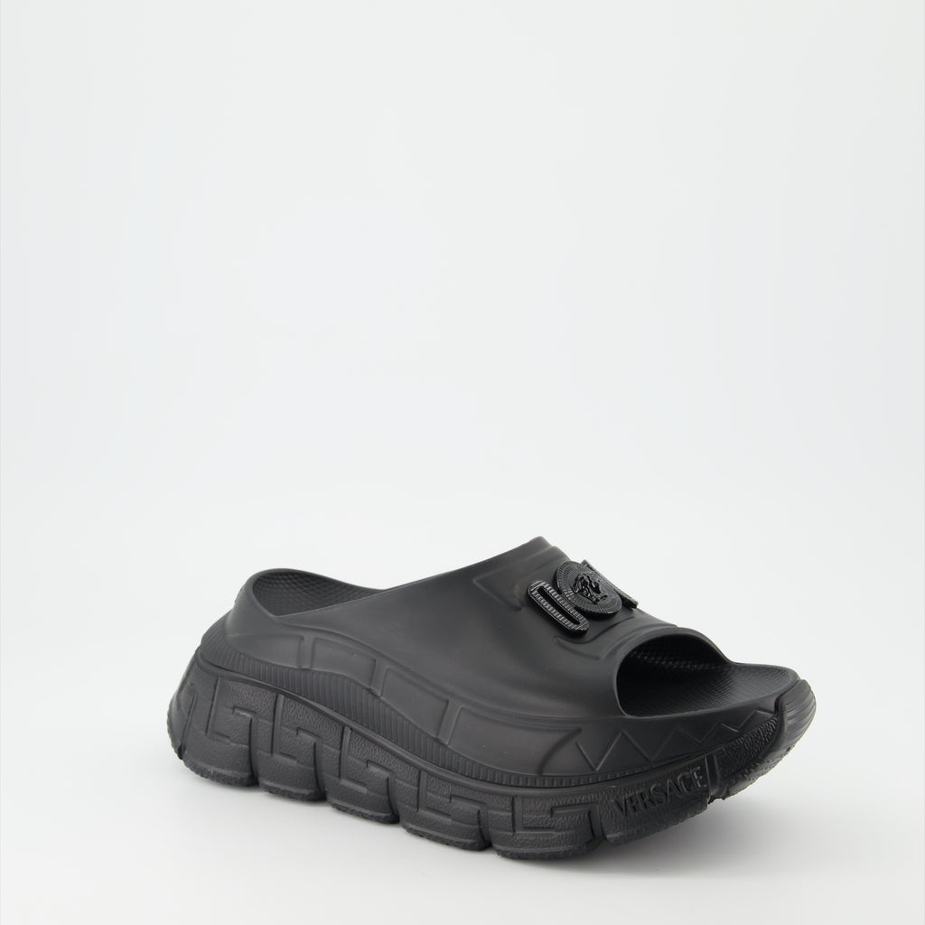 Offene schuhe Claquettes Medusa '95 Versace Schwarz Femme