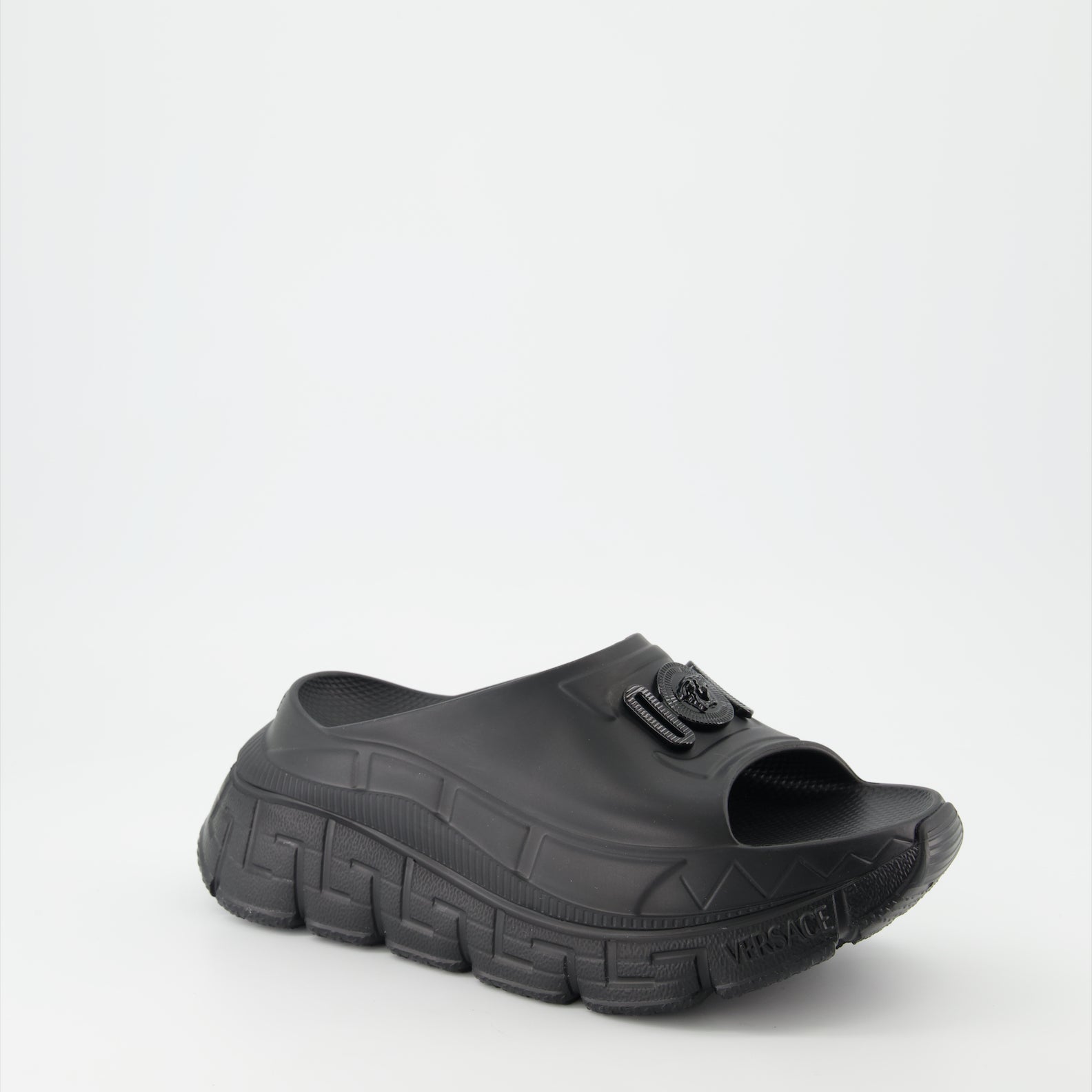 オープントゥシューズ メデューサ '95 スライド Versace 黒 女性