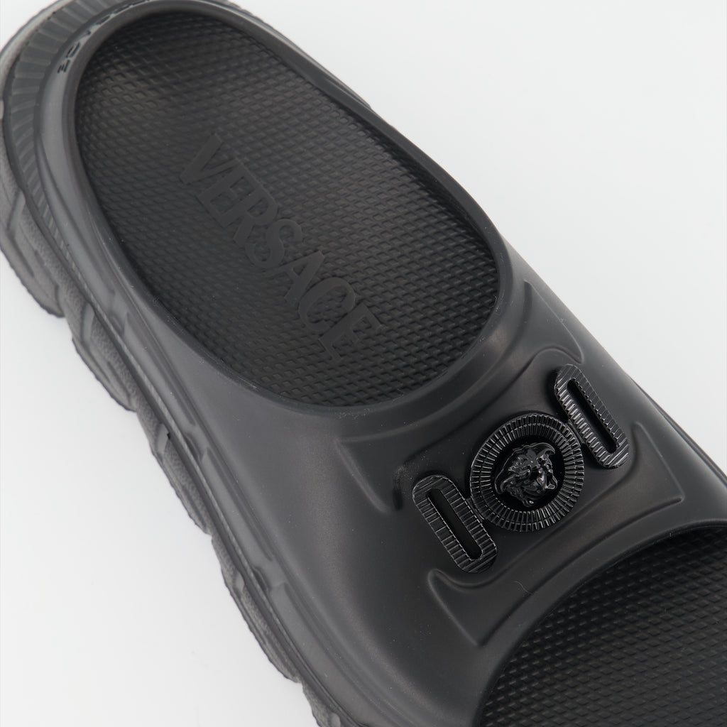 Offene schuhe Claquettes Medusa '95 Versace Schwarz Femme