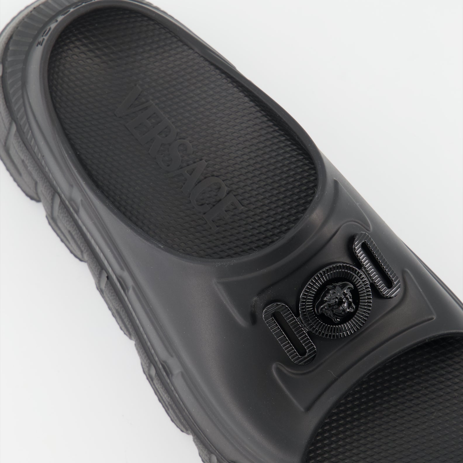 オープントゥシューズ メデューサ '95 スライド Versace 黒 女性