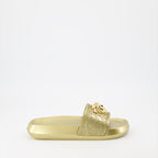 Open shoes La Medusa Slides Versace Gold Women