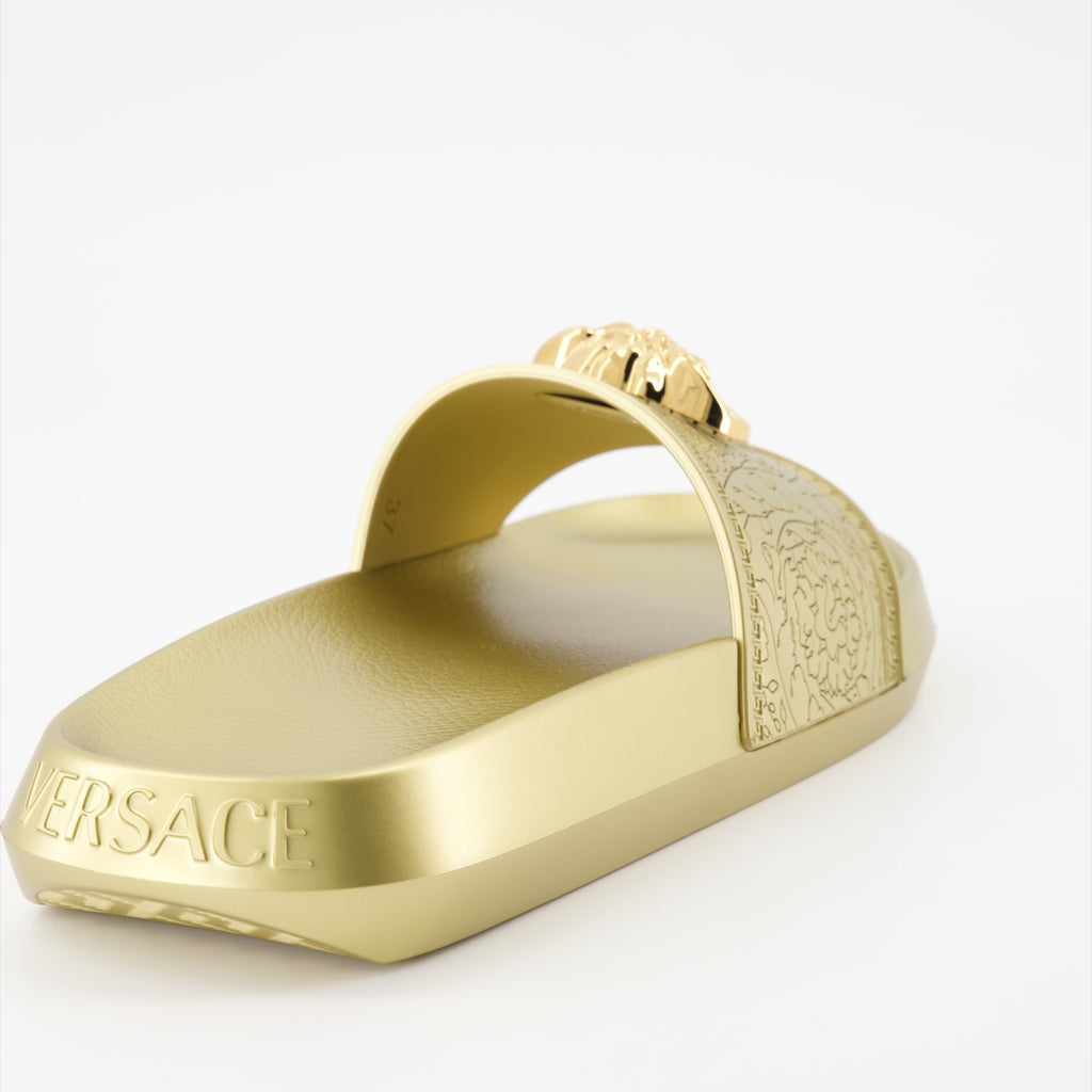 Open shoes La Medusa Slides Versace Gold Women