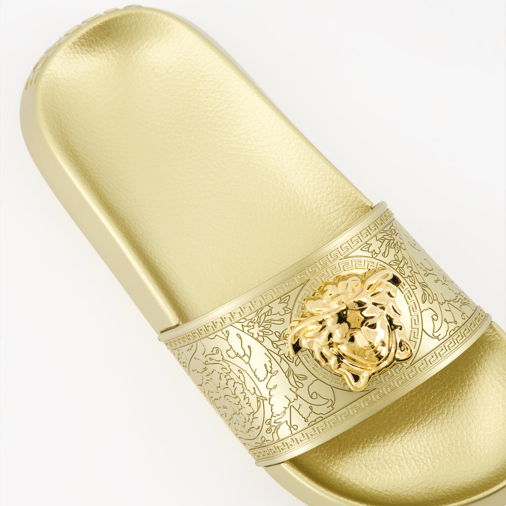 Open shoes La Medusa Slides Versace Gold Women