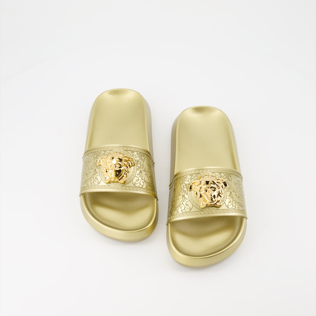 Open shoes La Medusa Slides Versace Gold Women