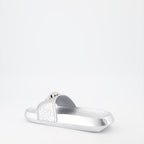 Offene schuhe Claquettes La Medusa Versace Silber Femme