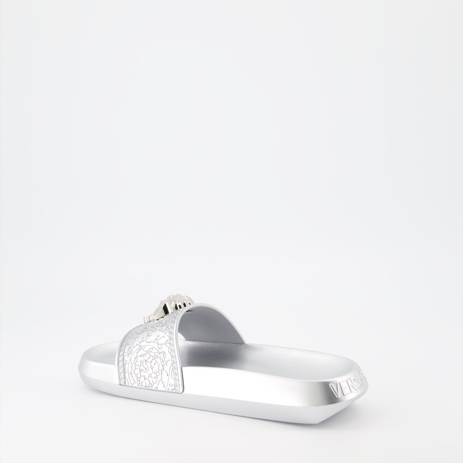 Offene schuhe Claquettes La Medusa Versace Silber Femme