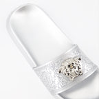 Offene schuhe Claquettes La Medusa Versace Silber Femme