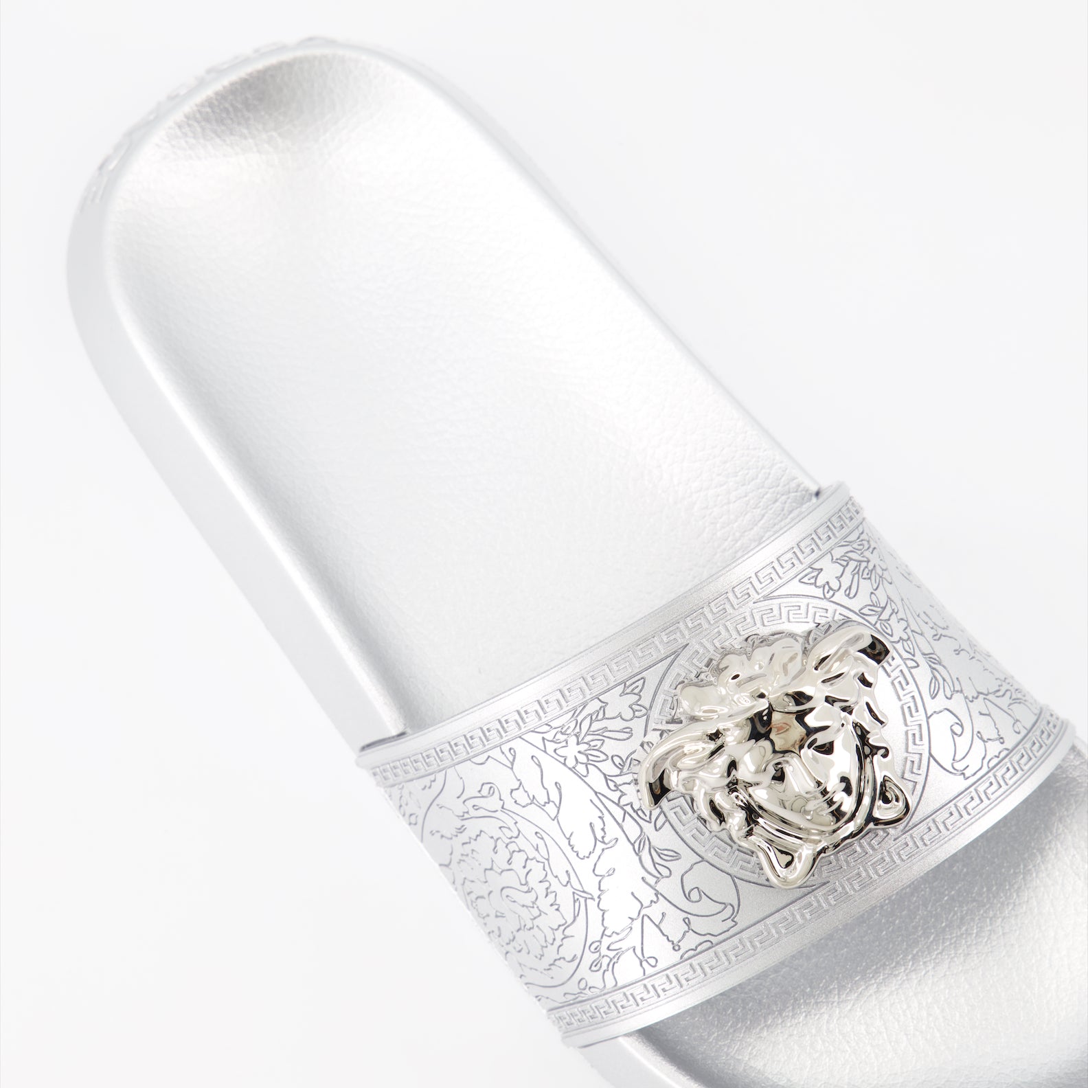 Offene schuhe Claquettes La Medusa Versace Silber Femme