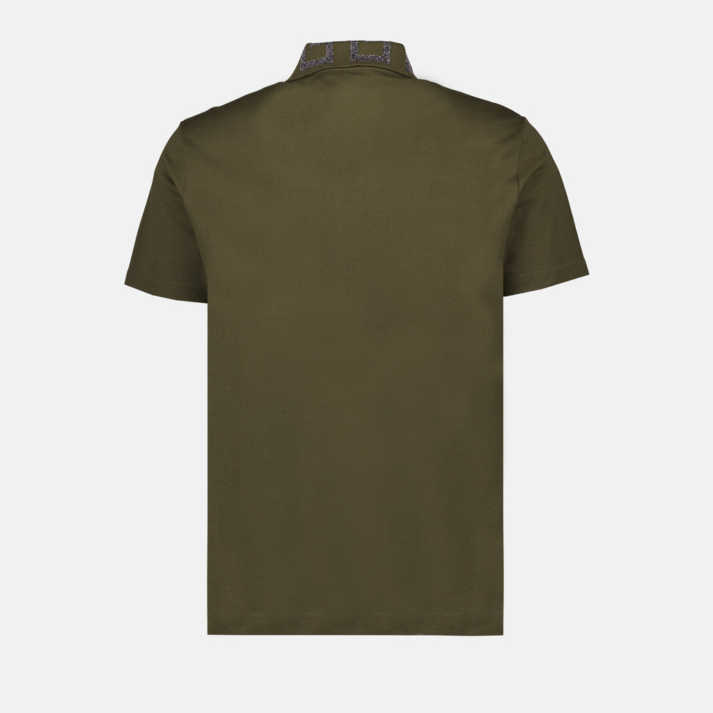 Polo shirts Greca short-sleeved polo shirt Versace Green Man