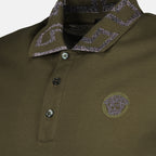 Polo shirts Greca short-sleeved polo shirt Versace Green Man