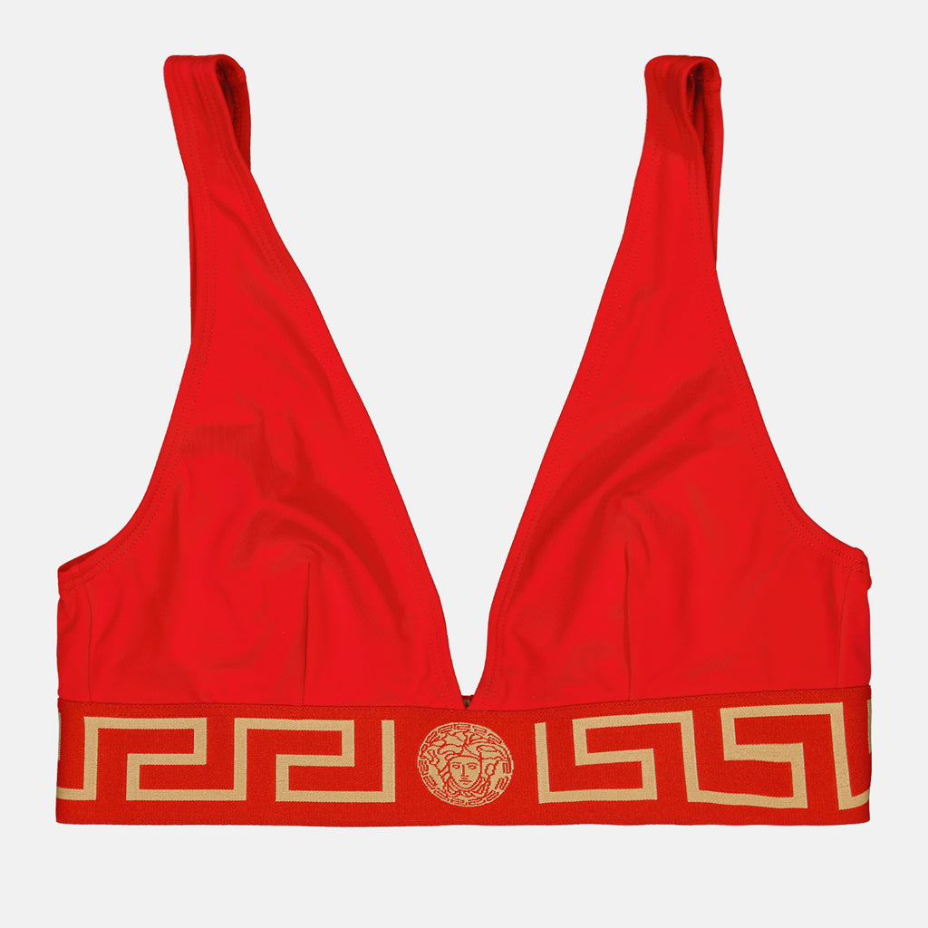 Strandmode Haut de bikini Greca Versace Rot Femme