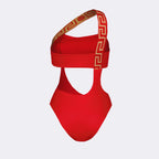 Beachwear Greca swimsuit Versace Red Women