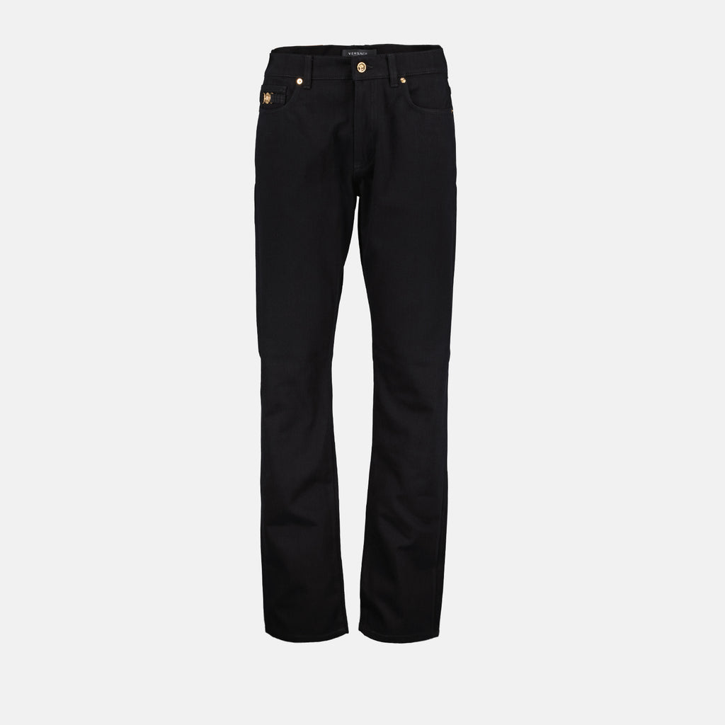 Hosen Jean slim La Medusa Versace Schwarz Homme