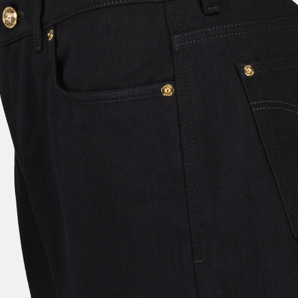 Hosen Jean slim La Medusa Versace Schwarz Homme