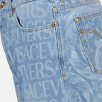 Pantalons Jean Versace Allover Versace Bleu Homme