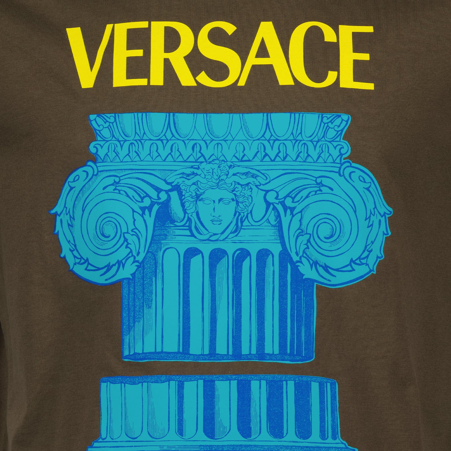 Tシャツ プリントTシャツ Versace カーキ 男
