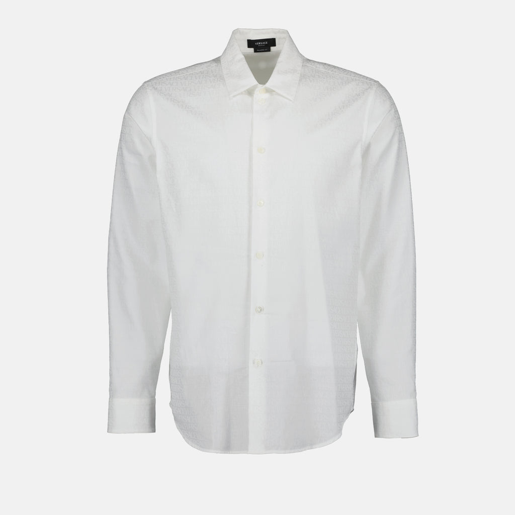 シャツ ヴェルサーチ オールオーバー シャツ Versace 白 男