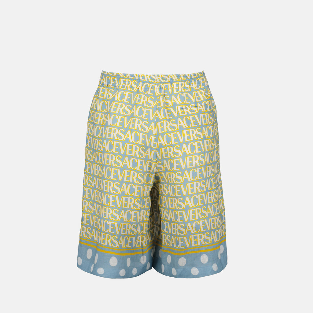 Shorts Short de bain allover Polka Dot Versace Giallo Homme