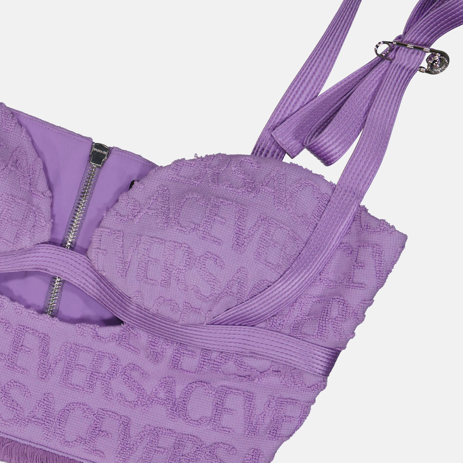 Tops Haut bustier en éponge Versace Allover Versace Lila Femme