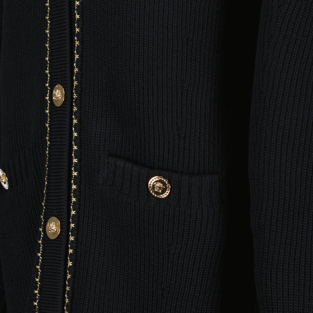 Malhas Cardigan long Medusa Versace Preto Femme