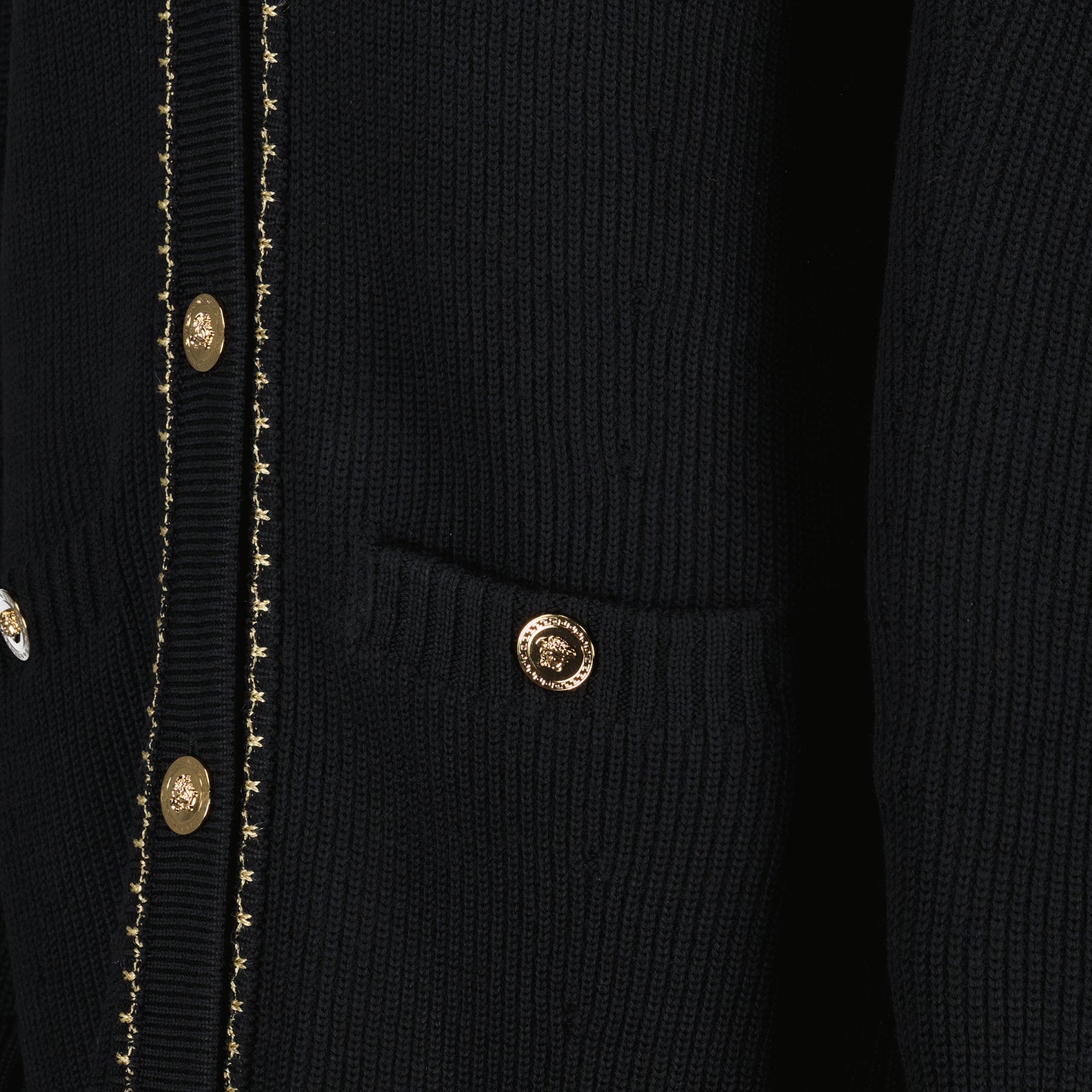 Malhas Cardigan long Medusa Versace Preto Femme