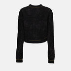 Malhas Cardigan Medusa en tweed Versace Preto Femme