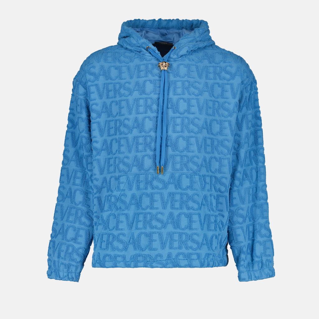 Sweatshirts Sweatshirt Versace Allover en éponge Versace Blau Homme