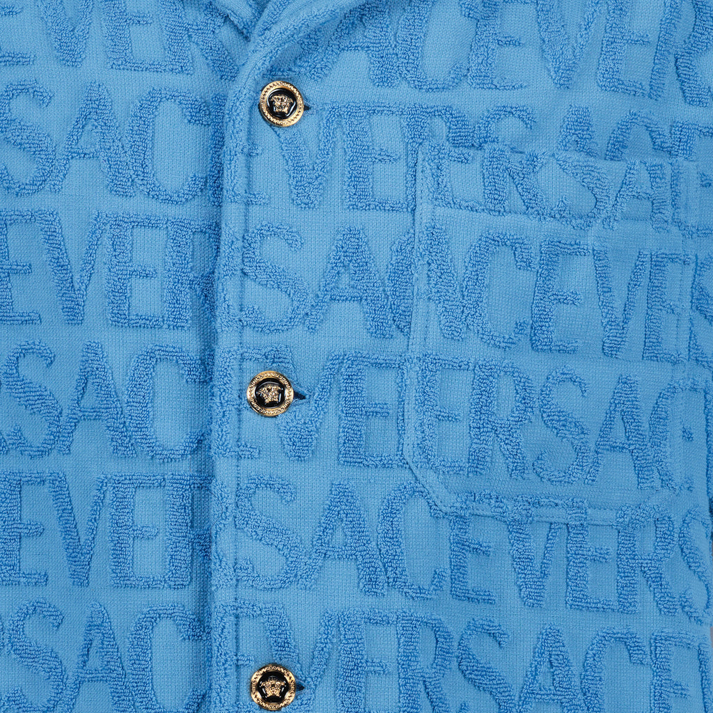 Shirts Monogram shirt Versace Blue Man