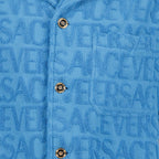 Shirts Monogram shirt Versace Blue Man