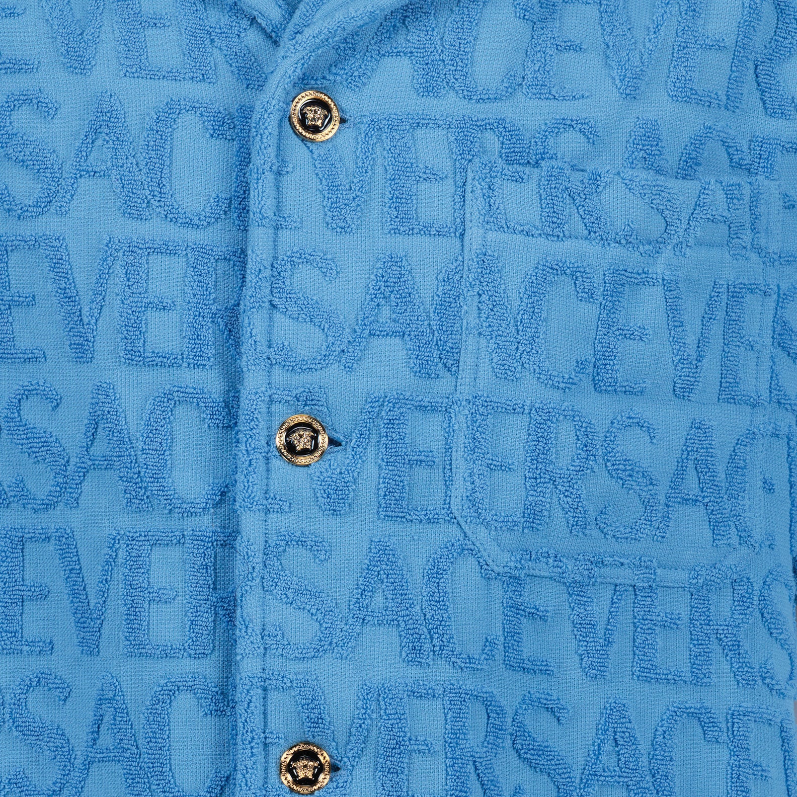 Shirts Monogram shirt Versace Blue Man
