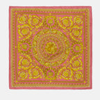 Lenços e luvas Carré de soie Barocco Versace Rosa Femme