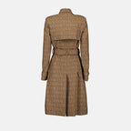 Coats Monogram trench coat Versace Brown Women