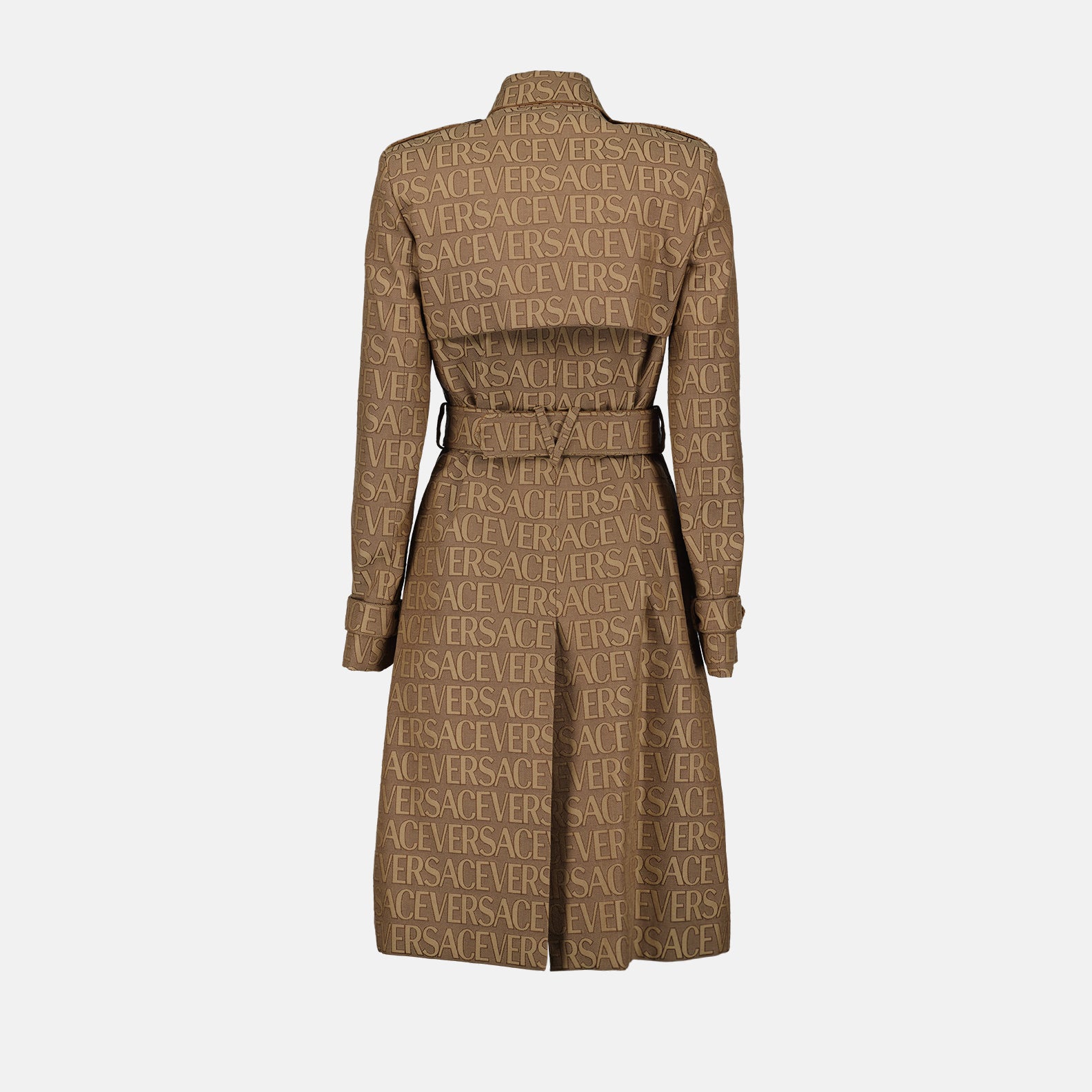 Coats Monogram trench coat Versace Brown Women