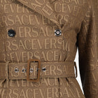 Coats Monogram trench coat Versace Brown Women